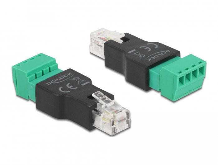 EAN 4043619665273 - DeLOCK 66527 bloque de terminales Negro, Verde imagen 1