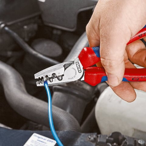 EAN 4003773019787 - Knipex 97 71 180 crimpadora Herramienta para prensar Rojo imagen 4