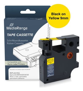EAN 4260459618850 - MediaRange MRDY40918 cinta para impresora de etiquetas Negro sobre amarillo D1 imagen 1