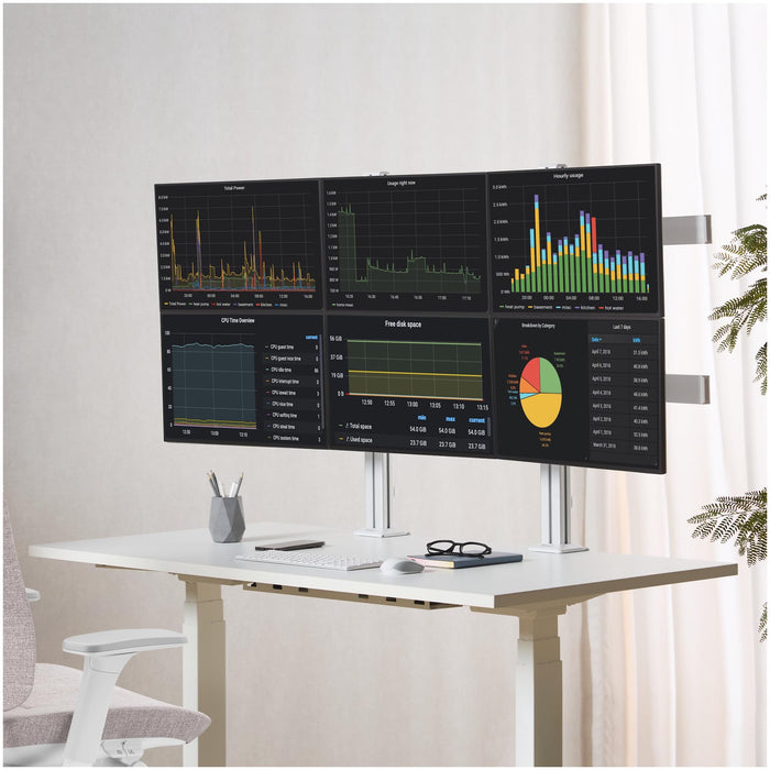 EAN 65030895323 - StarTech.com 6-MONITOR-ARM-A soporte para monitor 81,3 cm (32") Escritorio Blanco imagen 9