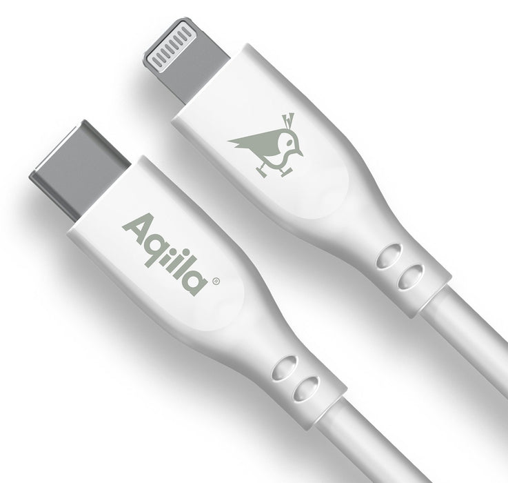 EAN 8716778931843 - Aqiila Cablebird CS12 cable USB USB 2.0 2 m Lightning USB C Blanco imagen 2