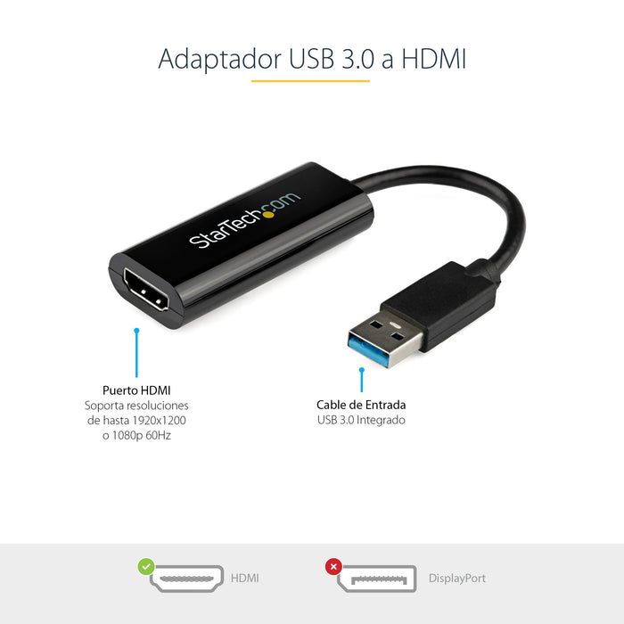EAN 0065030854887 - StarTech.com USB32HDES Adaptador gráfico USB 1920 x 1200 Pixeles imagen 5