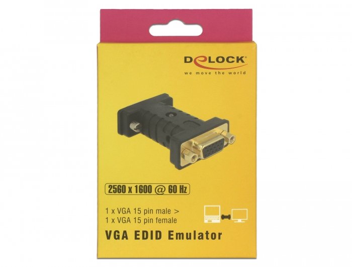 EAN 4043619633265 - DeLOCK 63326 cambiador de género para cable VGA (D-Sub) VGA (D-Sub) + USB Negro imagen 3