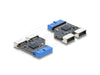 EAN 4043619673421 - DeLOCK 67342 cambiador de género para cable USB 5 Gbps 20 pin header 2x USB 5 Gbps 20 pin header Negro, A imagen 1