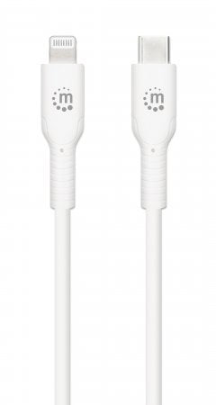 EAN 0766623394505 - Manhattan 394505 cable de teléfono móvil Blanco 0,5 m USB C Lightning imagen 4