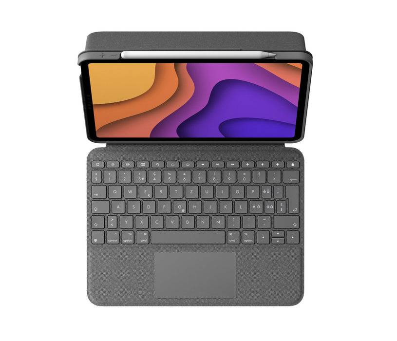 EAN 5099206093478 - Logitech Folio Touch QWERTZ Suizo Smart Connector Gris imagen 2