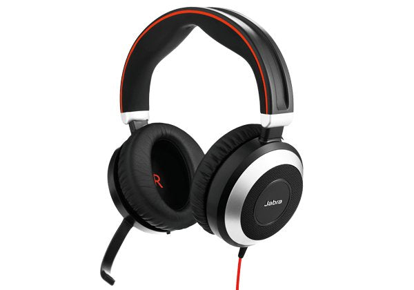 EAN 0706487015123 - Jabra Evolve 80 Auriculares Alámbrico Diadema Oficina/Centro de llamadas Bluetooth Negro, Rojo, Plata imagen 1