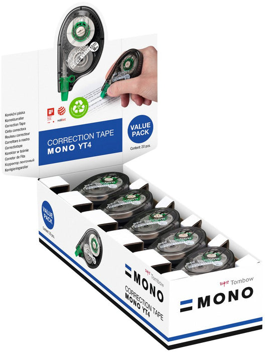 EAN 4901991585292 - Tombow MONO YT4 20pcs corrección de películo/cinta 10 m Blanco 20 pieza(s) imagen 1