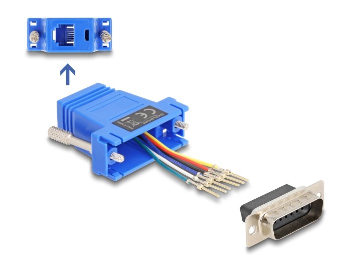 EAN 4043619670857 - DeLOCK 67085 cambiador de género para cable D-Sub 15 RJ12 Azul imagen 1