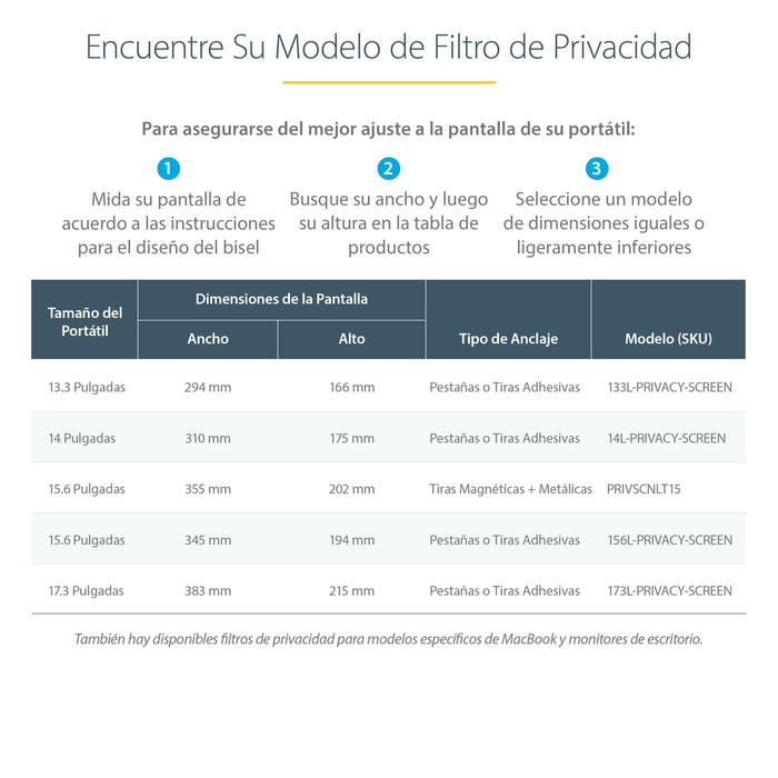 EAN 0065030899246 - StarTech.com 14L-PRIVACY-SCREEN filtro para monitor 35,6 cm (14") Filtro de privacidad para pantallas sin imagen 12