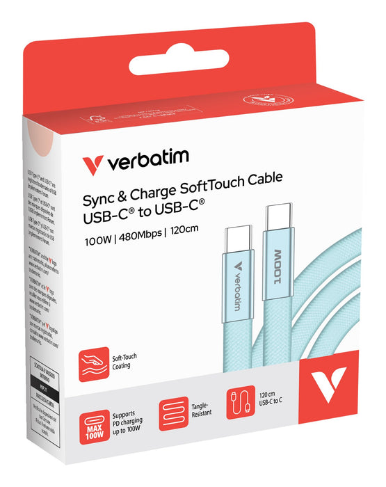 EAN 23942302766 - Verbatim 30276 cable USB USB 2.0 1,2 m USB C 0,48 Gbit/s 100 W Azul imagen 3