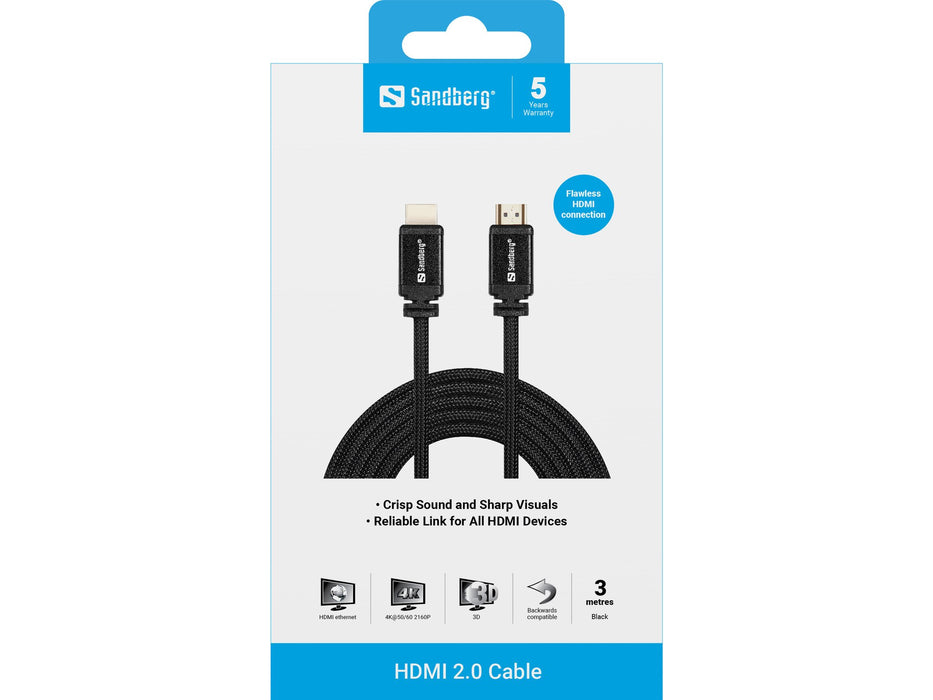 EAN 5705730508998 - Sandberg 508-99 cable HDMI HDMI tipo A (Estándar) Negro imagen 3