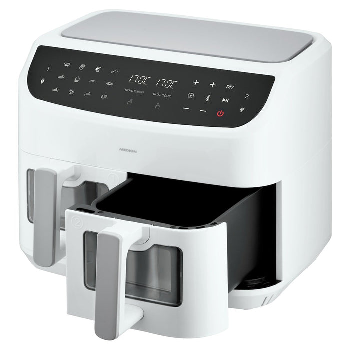 EAN 4061275214857 - MEDION LIFE P20 Doble 8,7 L 2600 W Freidora de aire caliente Blanco imagen 9