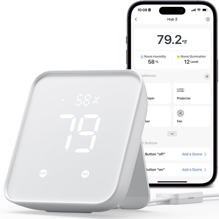 EAN 0850043739968 - SwitchBot HUB 2 transmisore smart home Inalámbrico Montado en pared IR inalámbrico imagen 3