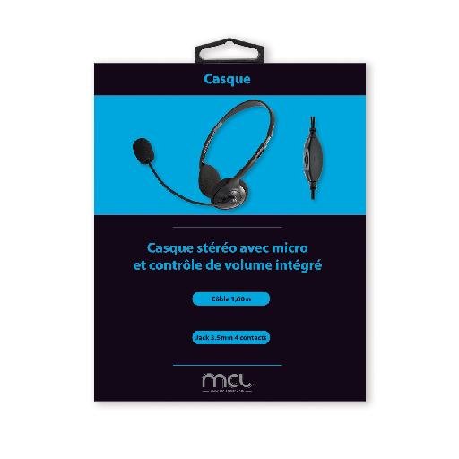 EAN 3700224765651 - MCL CSQ-M2/NZ auricular y casco Auriculares Alámbrico Diadema Oficina/Centro de llamadas Negro imagen 2