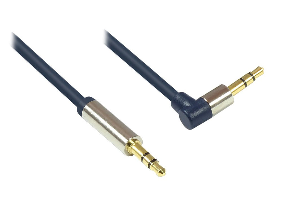 EAN 4014619718528 - Alcasa 3.5mm - 3.5mm, m-m, 1m cable de audio 3,5mm Azul, Oro, Metálico imagen 1