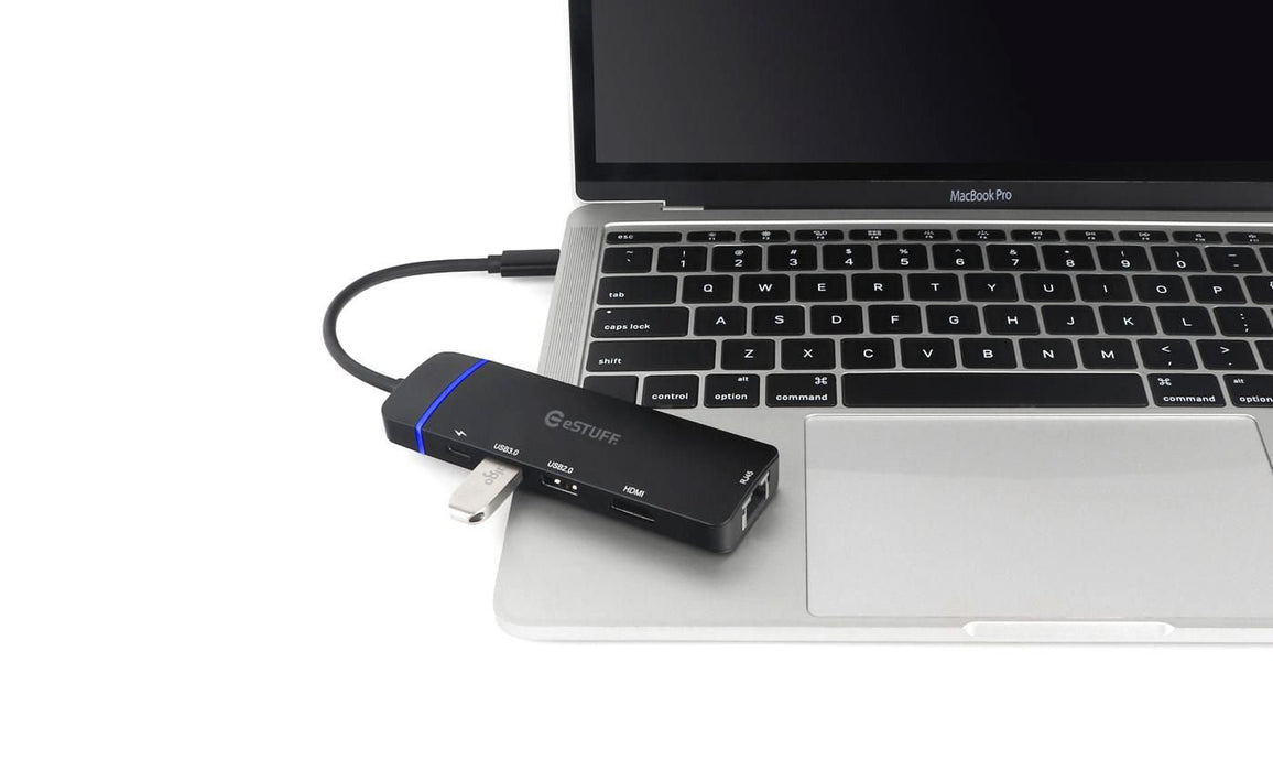 EAN 5704174818496 - eSTUFF GLB235420 base para portátil y replicador de puertos USB 3.2 Gen 1 (3.1 Gen 1) Type-C Negro imagen 2