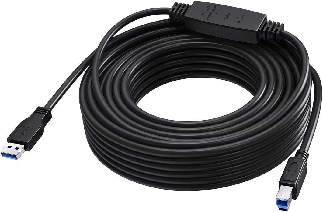 EAN 1220976700004 - Vision TC 15MUSB3.0+/BL cable USB USB 3.2 Gen 1 (3.1 Gen 1) 15 m USB C USB B 5 Gbit/s Negro imagen 1