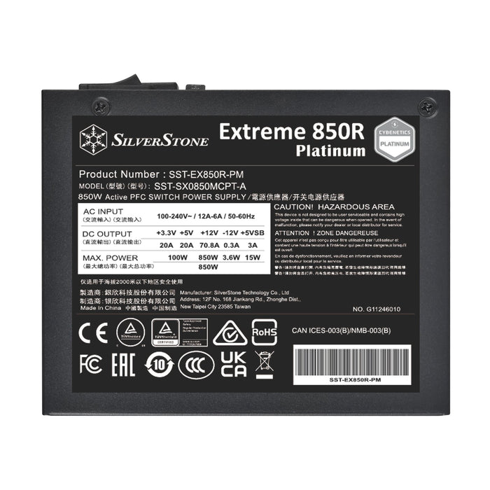 EAN 4710679815664 - Silverstone SST-EX850R-PM unidad de fuente de alimentación 850 W 20-pin ATX SFX Negro imagen 4