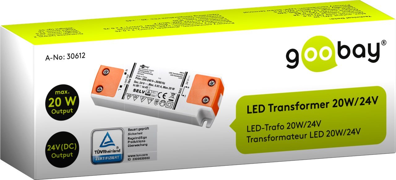EAN 4040849306129 - Goobay 30612 transformadores de corriente para iluminación Apto para uso en interior Transformador electr imagen 4