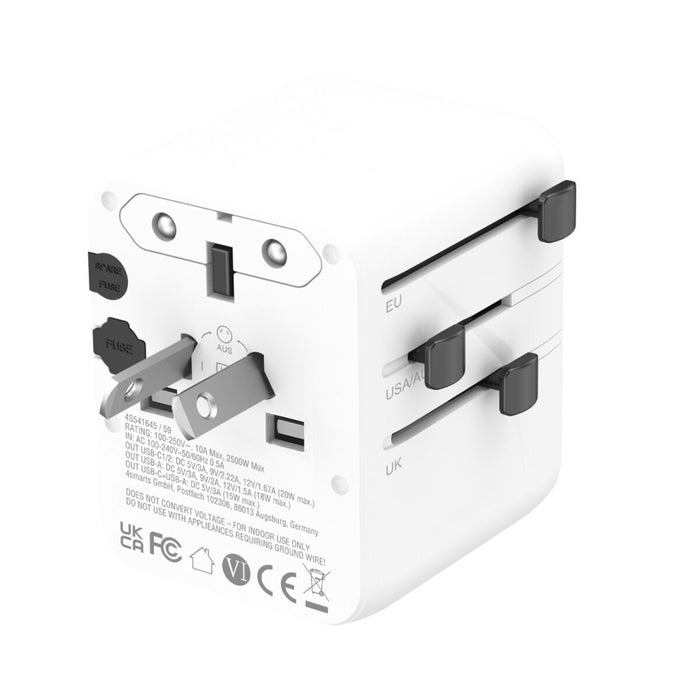 EAN 4252011912599 - 4smarts 541645 adaptador de enchufe eléctrico Modular Universal Blanco imagen 3