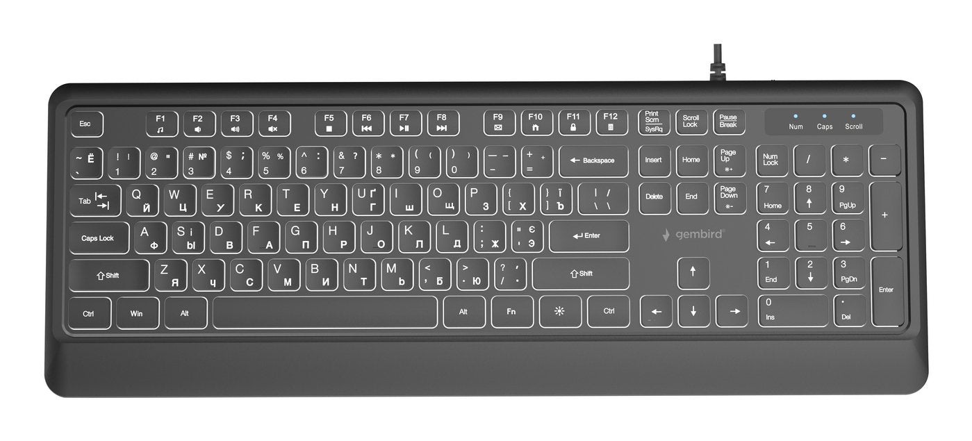 EAN 8716309137102 - Gembird KB-UML-04-CYRL teclado Universal USB QWERTY Internacional de EE.UU., Ucranio, Ruso Negro imagen 1