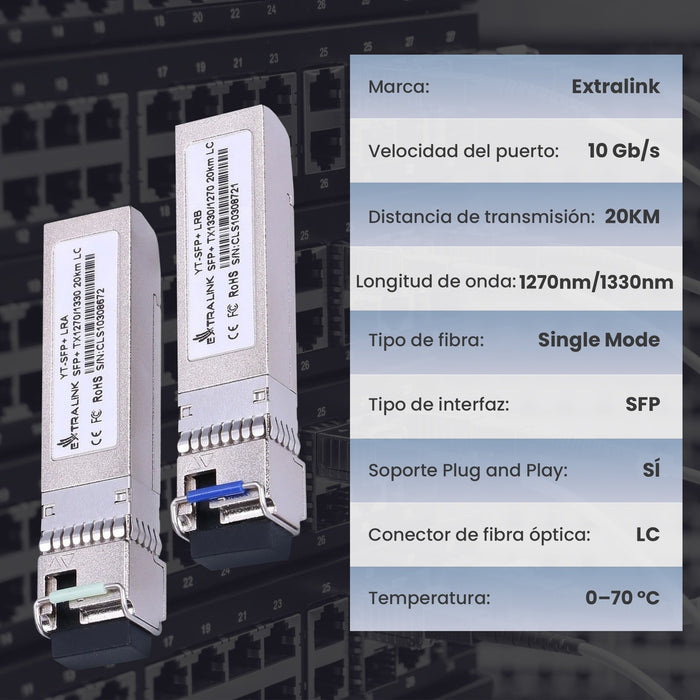 EAN 5902560366211 - Extralink EX.6211 red modulo transceptor Fibra óptica 10000 Mbit/s SFP+ imagen 5