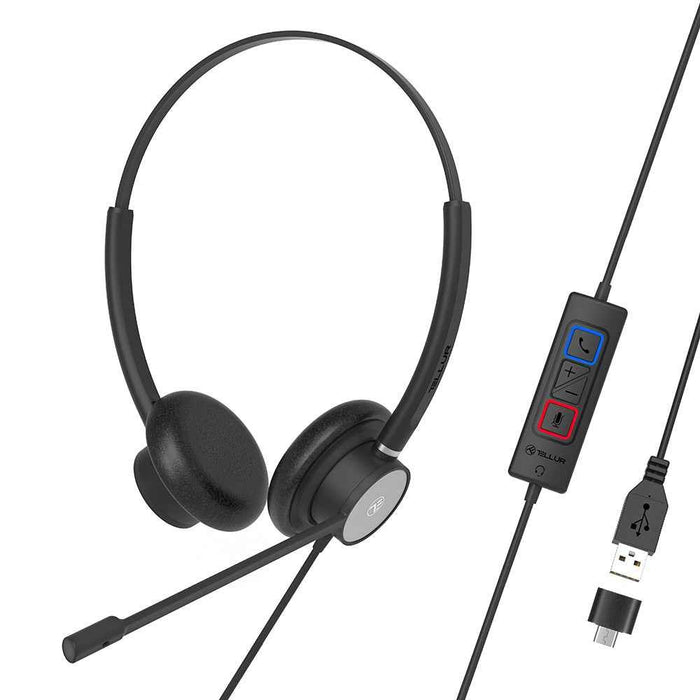 EAN 5949120003759 - Tellur Voice 320 Auriculares Alámbrico Diadema USB Type-C / USB Type-A Negro imagen 1