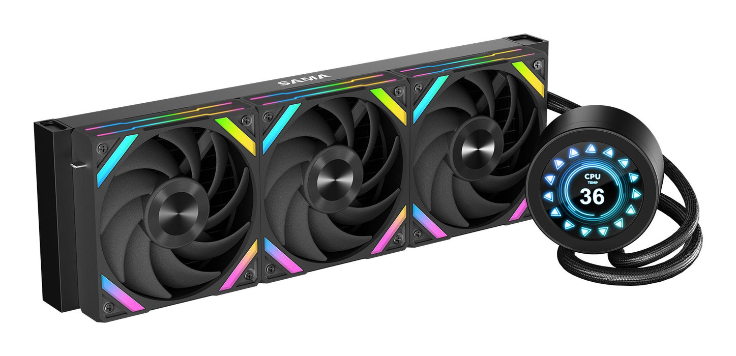 EAN 6930788485772 - SAMA Gears Q70 Procesador Sistema de refrigeración líquida todo en uno 12 cm Negro 1 pieza(s) imagen 1