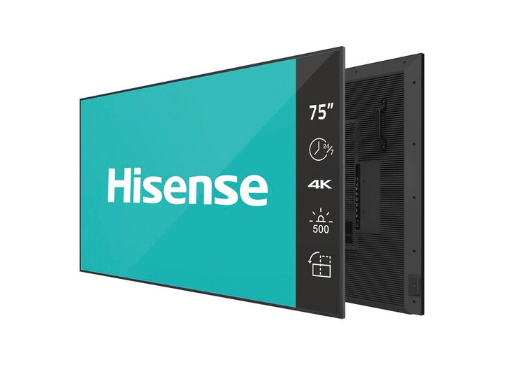 EAN 6973172944301 - Hisense 75DM66D pantalla de señalización 190,5 cm (75") LED Wifi 500 cd / m² 4K Ultra HD Negro Procesador imagen 1