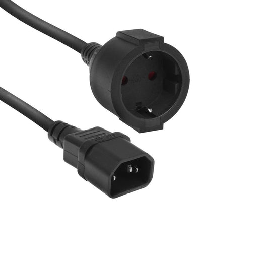 EAN 8716065504088 - ACT AK5250 cable de transmisión Negro 0,2 m C14 acoplador CEE7/3 imagen 1