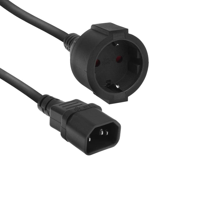 EAN 8716065504088 - ACT AK5250 cable de transmisión Negro 0,2 m C14 acoplador CEE7/3 imagen 1