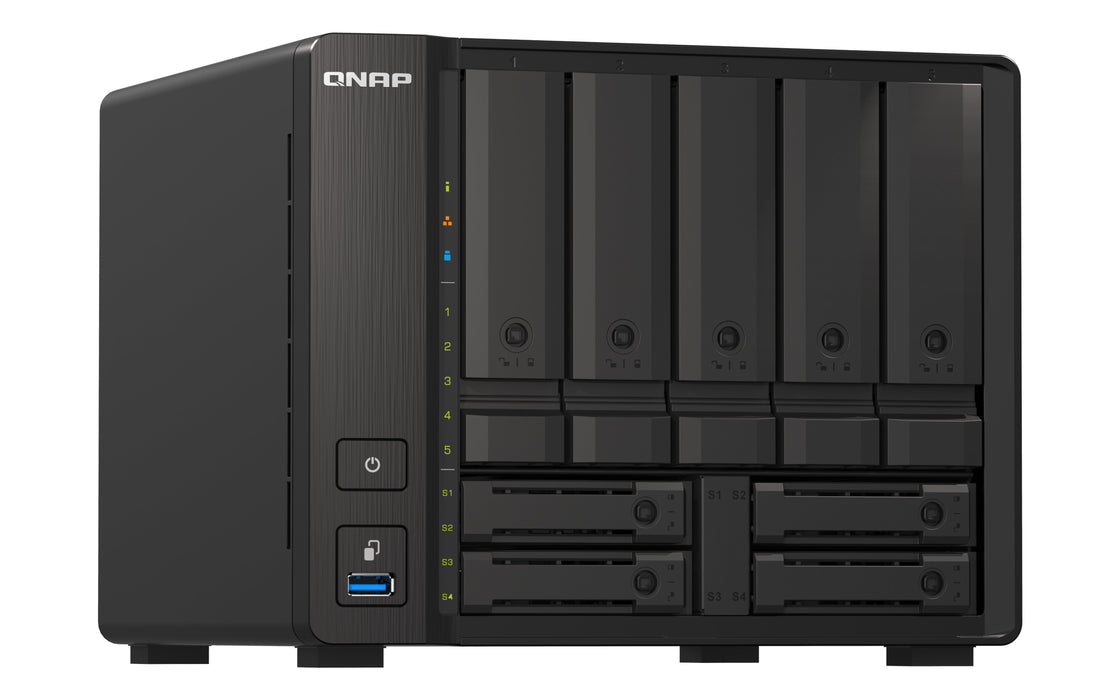 EAN 4713213518649 - QNAP TS-H973AX NAS Torre Ryzen Embedded V1500B 8 GB DDR4 0 TB QuTS hero Negro imagen 4