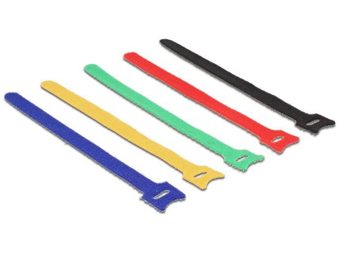 EAN 4043619186365 - DeLOCK 18636 presilla Nylon Negro, Azul, Verde, Rojo, Amarillo 10 pieza(s) imagen 1