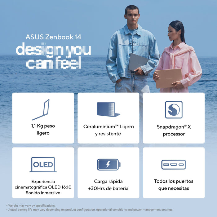 EAN 199291701397 - ASUS Zenbook 14 UX3480QA-U1091W 35,6 cm (14") LPDDR5x-SDRAM Wi-Fi 6E (802.11ax) Coral imagen 8