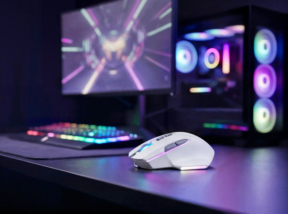 EAN 8435693114260 - Mars Gaming MMWVECTORW ratón Juego mano derecha RF Wireless + Bluetooth + USB Type-A Óptico 12000 DPI imagen 10