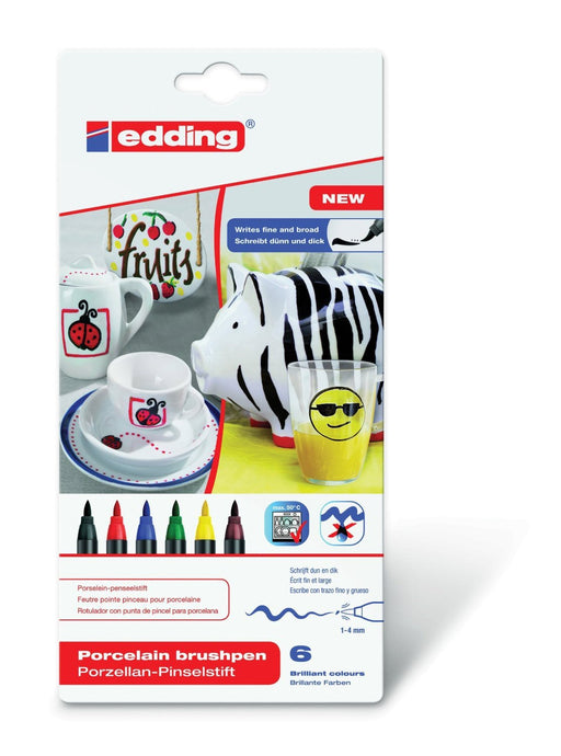 EAN 4004764928149 - Edding 4200 Negro, Azul, Marrón, Verde, Rojo, Amarillo 6 pieza(s) imagen 1