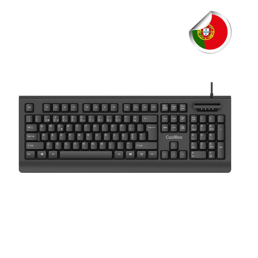 EAN 8436624423659 - CoolBox COO-TEC04DNIPT teclado Hogar / Oficina USB Portugués Negro imagen 1