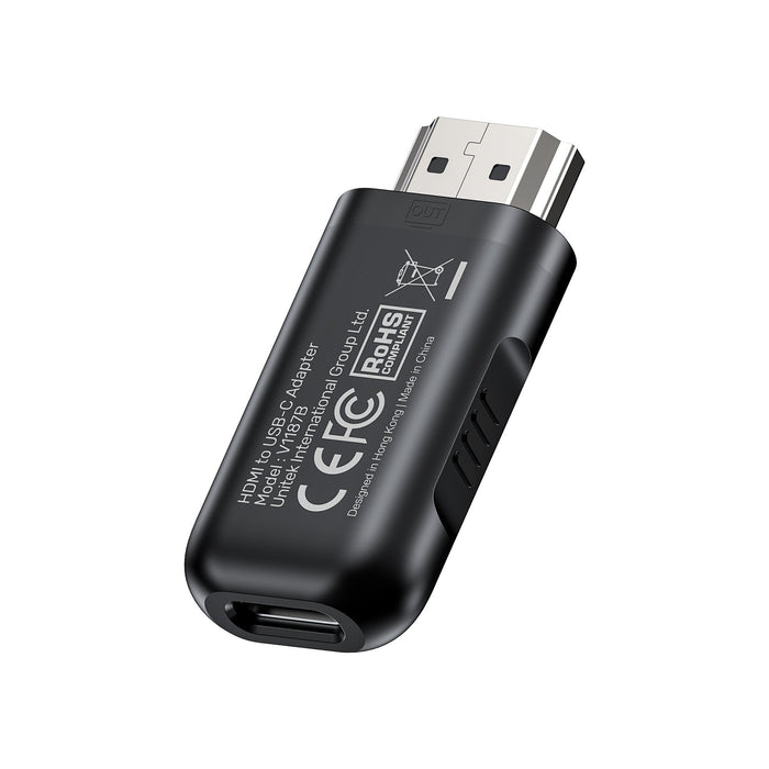 EAN 4894160058416 - UNITEK V1187BBK01 cambiador de género para cable HDMI USB-C Negro imagen 4