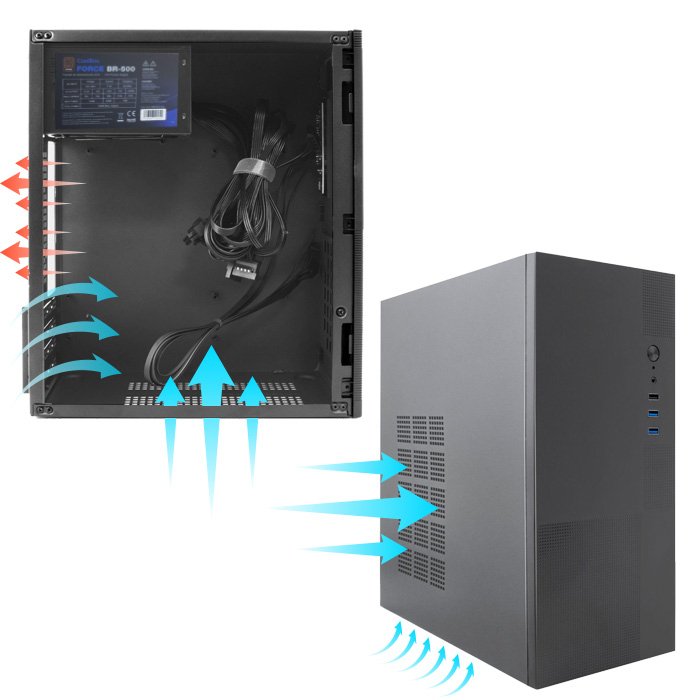 EAN 8436624420597 - CoolBox COO-PCM440-F carcasa de ordenador Midi Tower Negro 500 W imagen 5