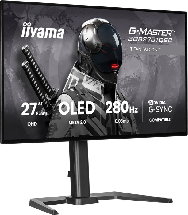EAN 4948570127948 - iiyama G-MASTER GOB2701QSC-B1 pantalla para PC 68,6 cm (27") 2560 x 1440 Pixeles 2K Ultra HD OLED Negro imagen 3