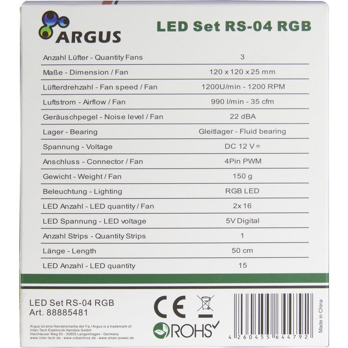 EAN 4260455644792 - Inter-Tech RS-04 RGB Carcasa del ordenador Ventilador 12 cm Negro imagen 7