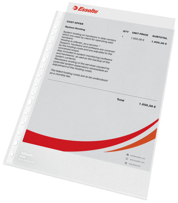 EAN 8411772562009 - Esselte 56200 protector de hojas 210 x 297 mm (A4) Polipropileno (PP) 10 pieza(s) imagen 6