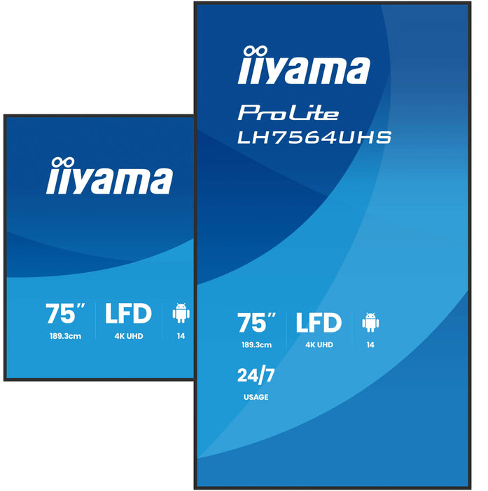 EAN 4948570125333 - iiyama LH7564UHS-B1AG pantalla de señalización Pantalla plana para señalización digital 190,5 cm (75") Wi imagen 5