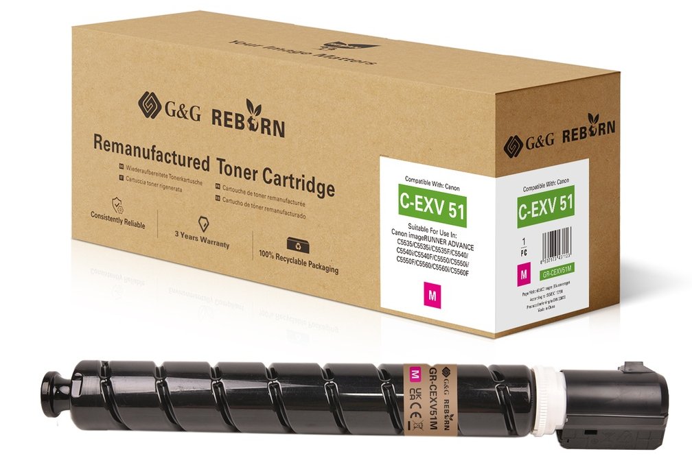 EAN 6937173431123 - G&G C-EXV51 M cartucho de tóner 1 pieza(s) Compatible Magenta imagen 1
