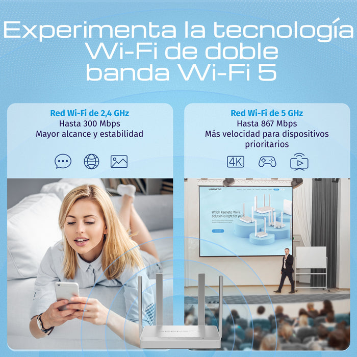 EAN 4897082922155 - Keenetic Explorer 4G (KN-4910) router inalámbrico Ethernet rápido Doble banda (2,4 GHz / 5 GHz) Gris, Bla imagen 3