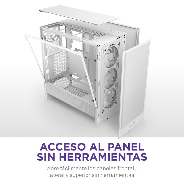 EAN 5056547205861 - NZXT H5 Flow RGB Midi Tower Blanco imagen 16