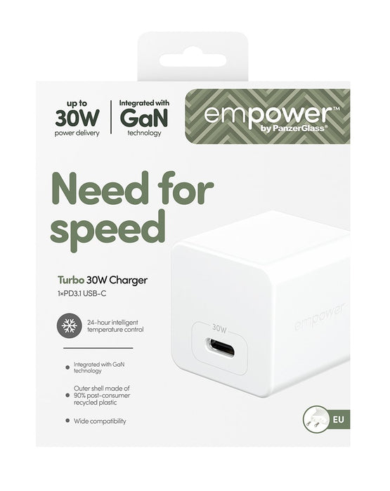EAN 5715685027536 - PanzerGlass empower™ by ® Turbo 30W Charger Single USB-C | EU Plug | Silver White Smartphone Blanco Corri imagen 3