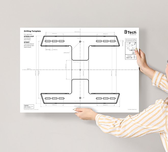 EAN 5019318307072 - B-Tech Twin Cantilever 190,5 cm (75") Pared Negro imagen 8