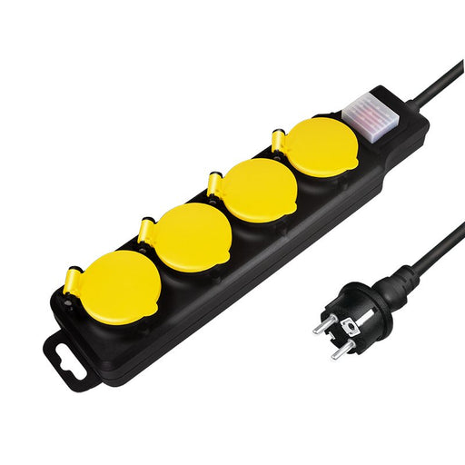 EAN 4052792060614 - LogiLink LPS254 base múltiple 1,5 m 4 salidas AC Exterior Negro, Amarillo imagen 1